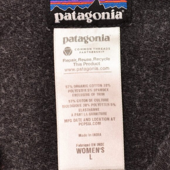Patagonia Full-Zip Sweatshirt Womens L Cotton Blend Dark Gray Built To Endure - Picture 4 of 7